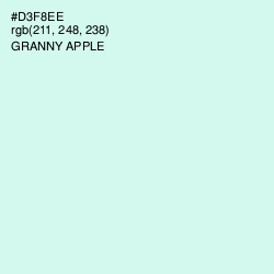 #D3F8EE - Granny Apple Color Image